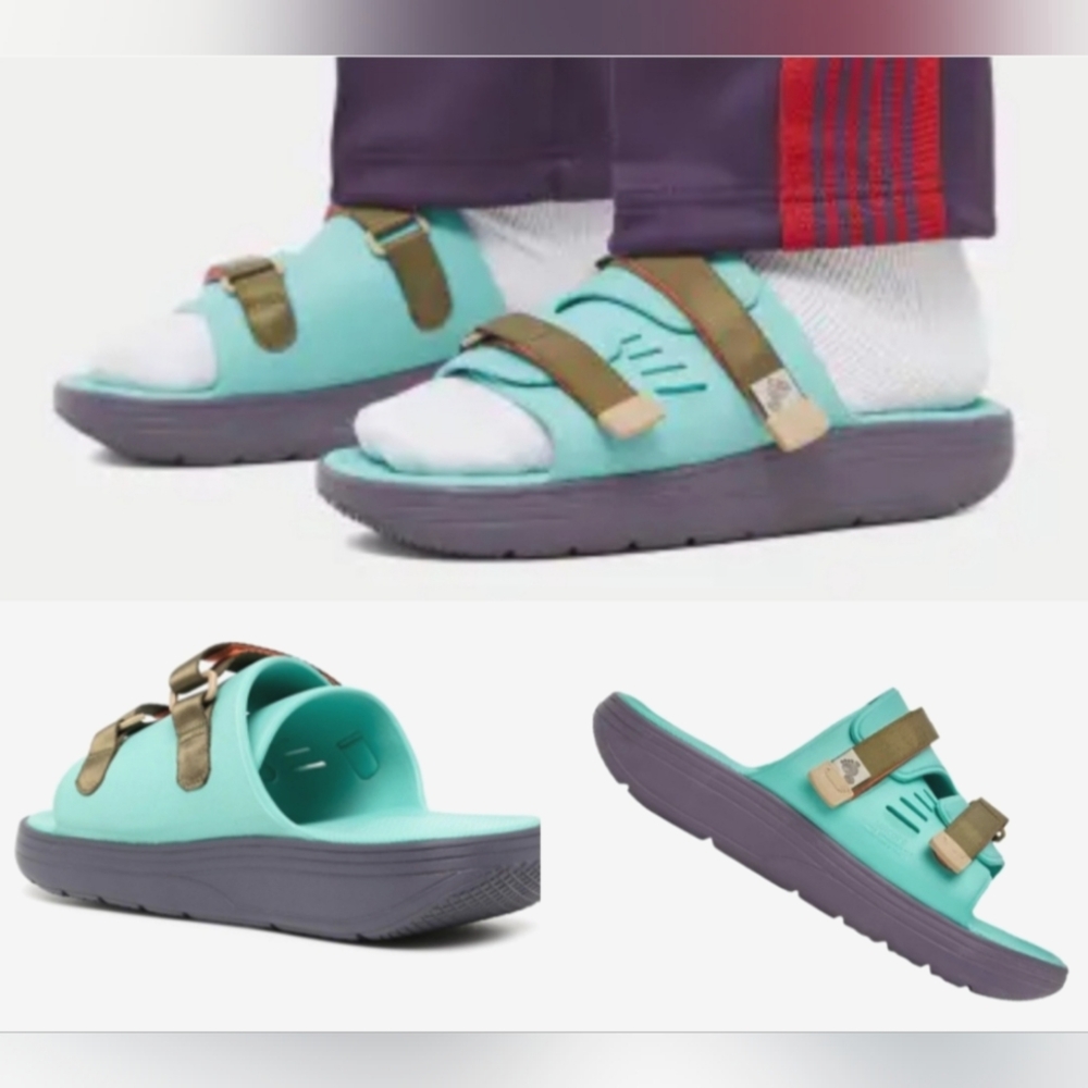 NIB Suicoke Urich Chunky Sole Sandals Sea / Olive Green Slides Slippers Platform
